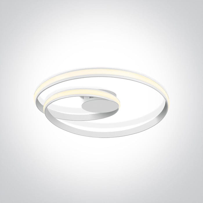 White Led Ceiling Lamp 30w Warm White Ip20 230v SKU: 63066/W - Toplightco