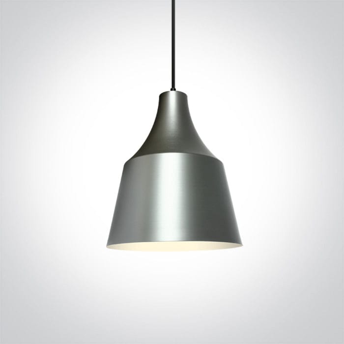 Metal Grey 20w E27 100-240v Pendant With Shade. - Toplightco