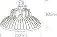 Black Led Smd 100w Ufo Cool White Ip65 230v Industrial High Bay, - Toplightco