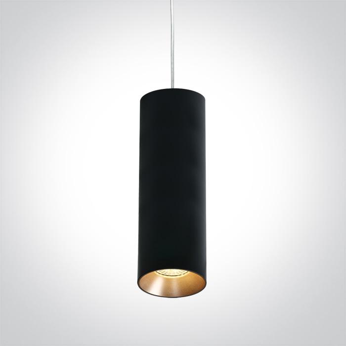 Pendant Light Black Circular Replaceable lamp 10W Aluminium One Light SKU:63105M/B - Toplightco