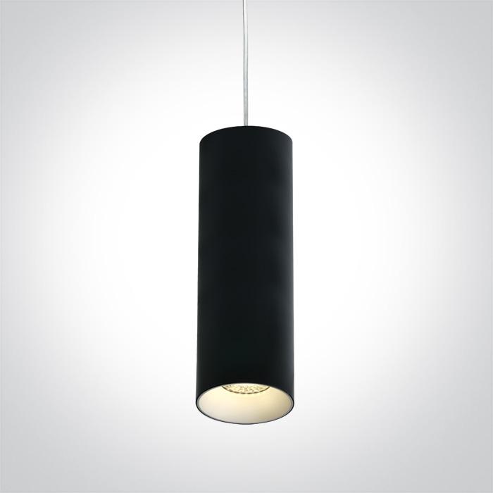 Pendant Light Black Circular Replaceable lamp 10W Aluminium One Light SKU:63105M/B - Toplightco