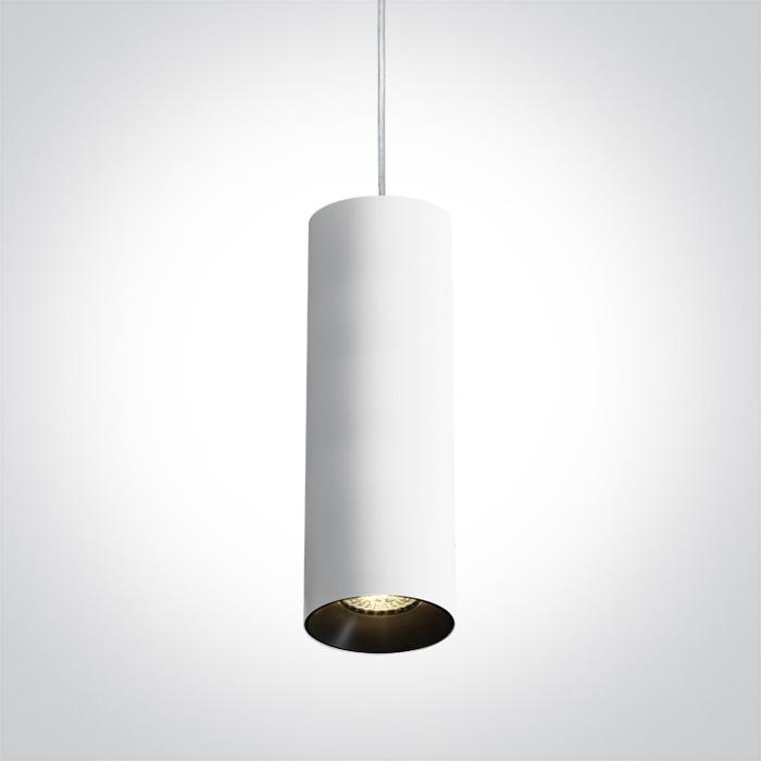 Pendant Light White Circular Replaceable lamp 10W Aluminium One Light SKU:63105M/W - Toplightco