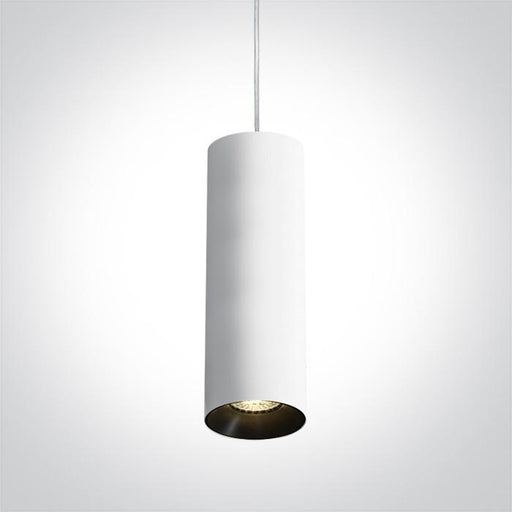 Pendant Light White Circular Replaceable lamp 10W Aluminium One Light SKU:63105M/W - Toplightco