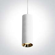 Pendant Light White Circular Replaceable lamp 10W Aluminium One Light SKU:63105M/W - Toplightco