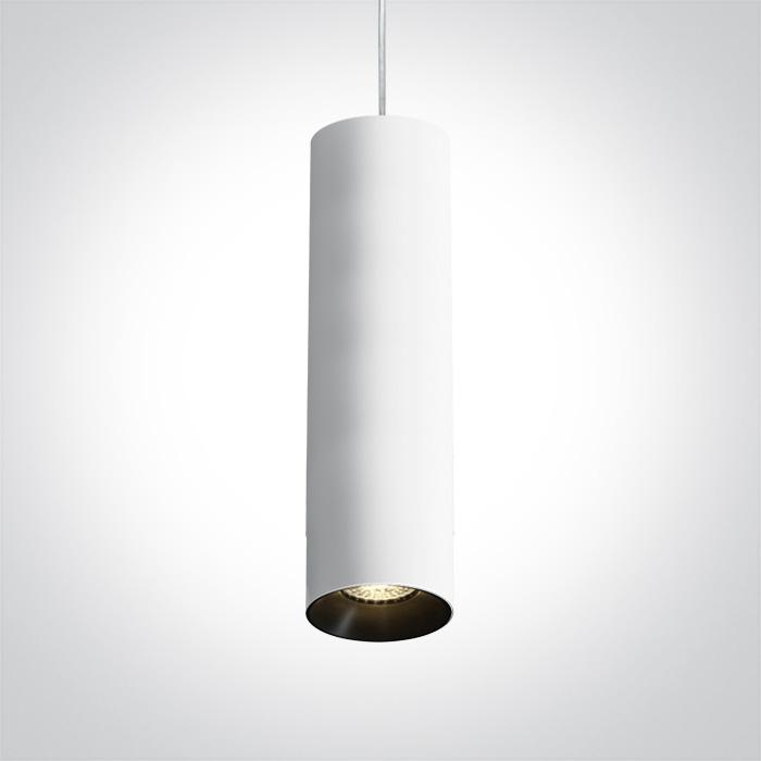 Pendant Light White Circular Replaceable lamp 10W Aluminium One Light SKU:63105MA/W - Toplightco