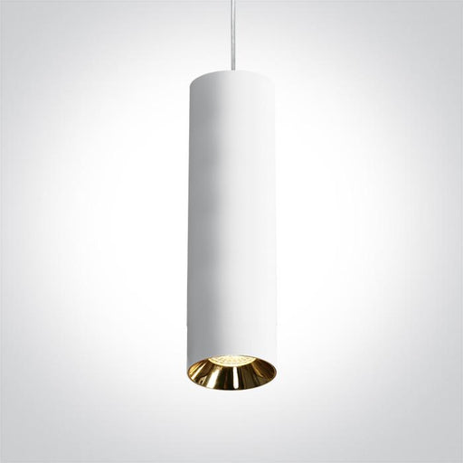 Pendant Light White Circular Replaceable lamp 10W Aluminium One Light SKU:63105MA/W - Toplightco