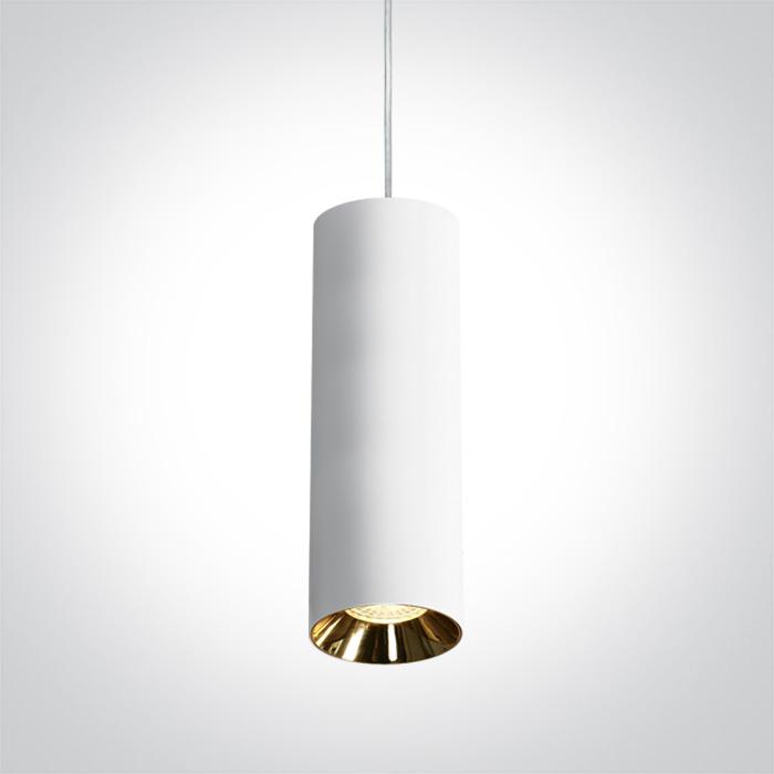 Pendant Light White Circular Replaceable lamp 10W Aluminium One Light SKU:63105M/W - Toplightco