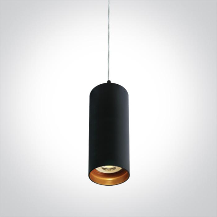 Pendant Light Black Circular Replaceable lamp 10W Aluminium One Light SKU:63105N/B - Toplightco