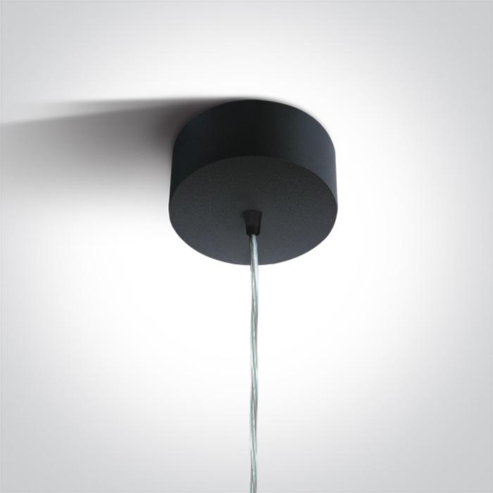 Pendant Light Black Circular Replaceable lamp 10W Aluminium One Light SKU:63105N/B - Toplightco