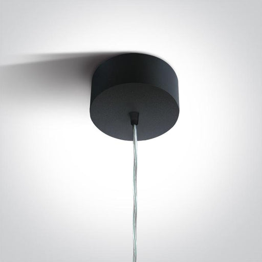 Pendant Light Black Circular Replaceable lamp 10W Aluminium One Light SKU:63105N/B - Toplightco