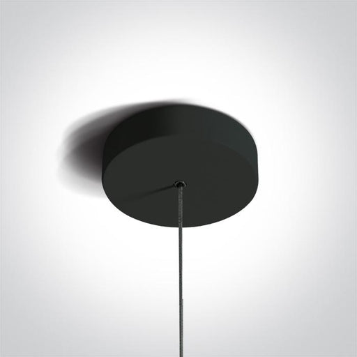 Pendant Light Black Circular Warm White LED built in 420lm 6W Aluminium One Light SKU:63108A/B/W - Toplightco