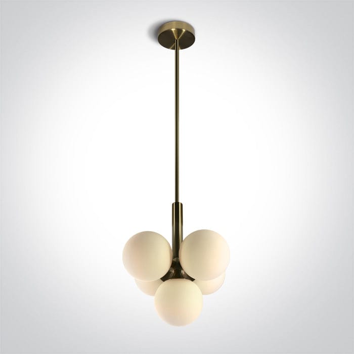 Brushed Brass Pendant 5x9w G9 100-240v - Toplightco