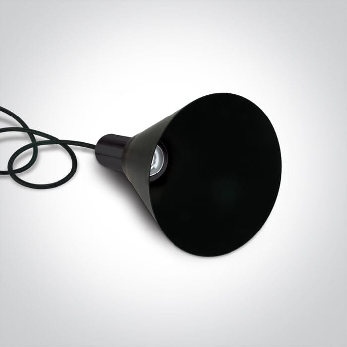 Pendant Black With Black Shade 10w 3xe27 One Light SKU:63122B/B - Toplightco