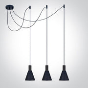 Pendant Black With Black Shade 10w 3xe27 One Light SKU:63122B/B - Toplightco