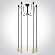 Brushed Brass Pendant 20w 5xe27 - Toplightco