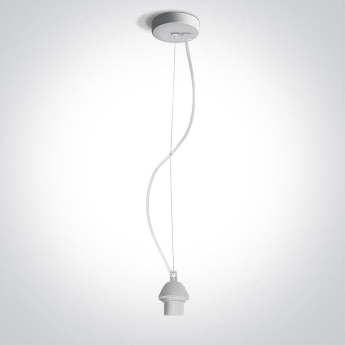 Pendant Light White Circular Replaceable lamp 20W Aluminium One Light SKU:63126A/W - Toplightco