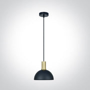Brushed Brass With Black Shade 10w E27 - Toplightco
