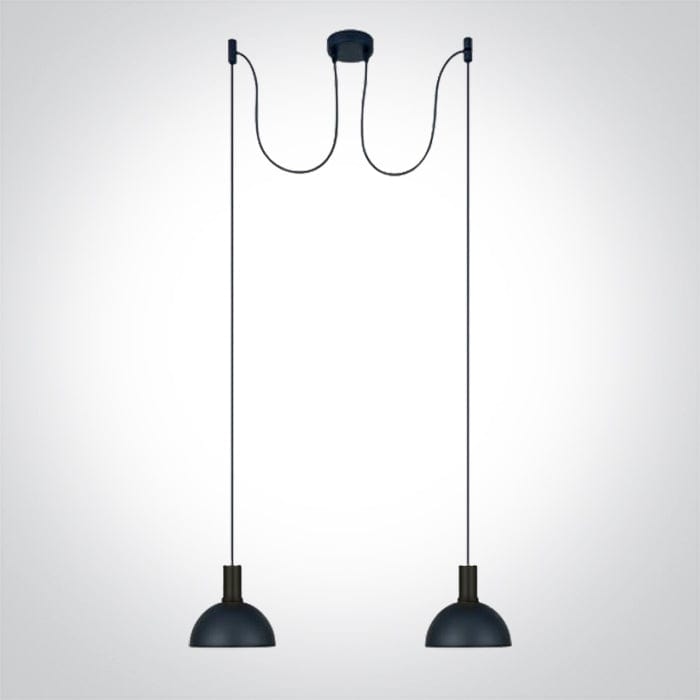 Pendant Black With Black Shade 10w 2xe27 - Toplightco