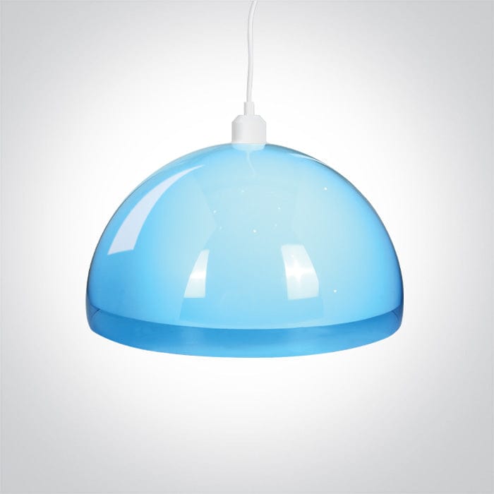 Copper BLUE PENDANT SHADE One Light SKU:63142/BL