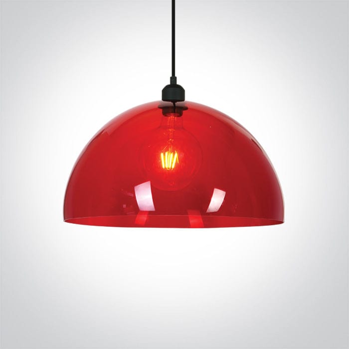 Brown RED PENDANT SHADE One Light SKU:63142/R