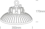 Black Led Smd 150w Ufo Cool White Ip65 230v Industrial High Bay, - Toplightco