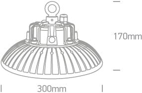 Black Led Smd 150w Ufo Cool White Ip65 230v Industrial High Bay, - Toplightco