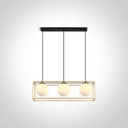 Brass Triple Pendant Light 3x8w E14 100-240v SKU: 63174C/BS - Toplightco