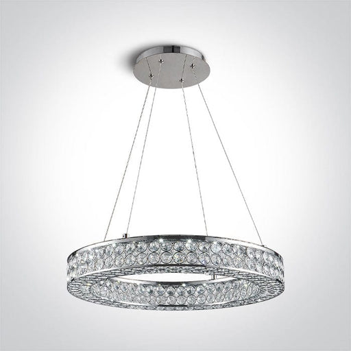 Chrome 24W LED glass suspended decorative light IP20.

Supplied with non-dimmable LED driver.

 

 One Light SKU:63184C/C/W