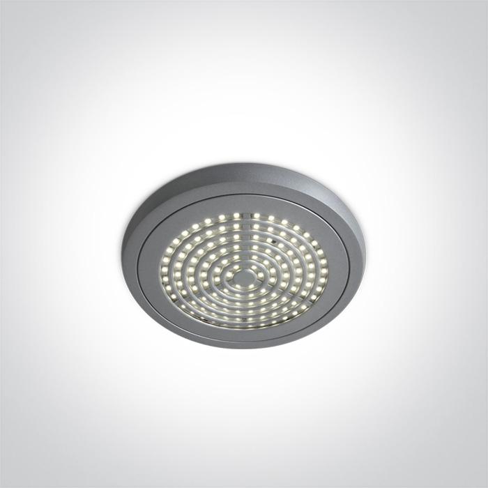 Ceiling Light Grey Circular Cool White LED built in 400lm 7W Die Cast One Light SKU:64002/G/C - Toplightco