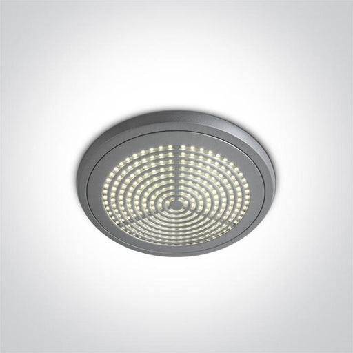 Ceiling Light Grey Circular Cool White LED built in 860lm 16W Die Cast One Light SKU:64004/G/C - Toplightco