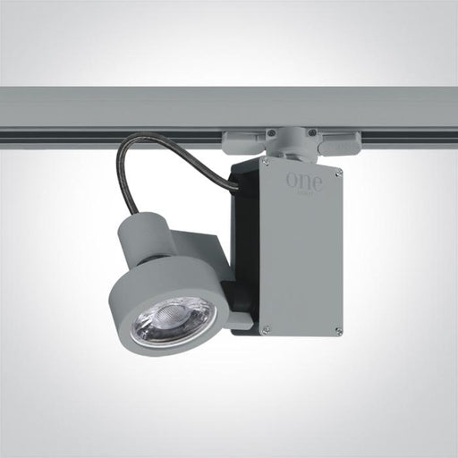 3 Circuit Tracklight Grey Rectangular Replaceable lamp Die Cast One Light SKU:65019T/G - Toplightco