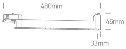 3 Circuit Tracklight Black Rectangular Warm White LED built in 1200lm 15X1W Aluminium One Light SKU:65024TA/B/W - Toplightco