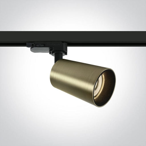 Brushed Brass 10w Gu10 Track Spotlight 100-240v Dark Light - Toplightco