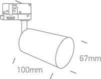 White 10w Gu10 Track Spotlight 100-240v Dark Light - Toplightco