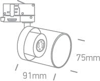 Polycarbonate Gu10 3 Circuit Track Spotlight 100-240v - Toplightco