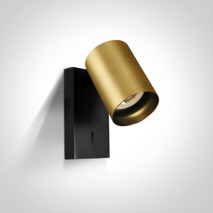 Wall Light Brushed Brass Rectangular Replaceable lamp 10W Aluminium One Light SKU:65105NA/BBS - Toplightco