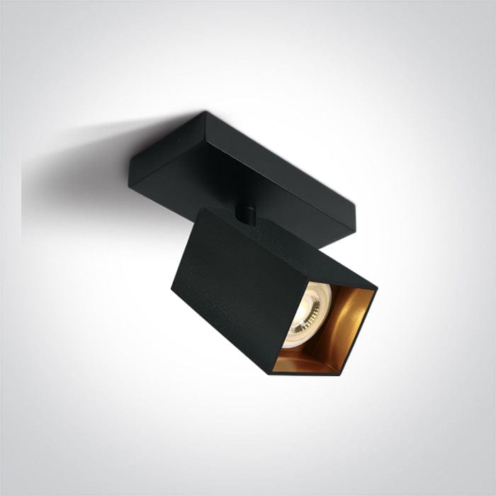 Black 10W Retro surface wall and ceiling decorative MR16 GU10 spotlight.

 One Light SKU:65105NB/B