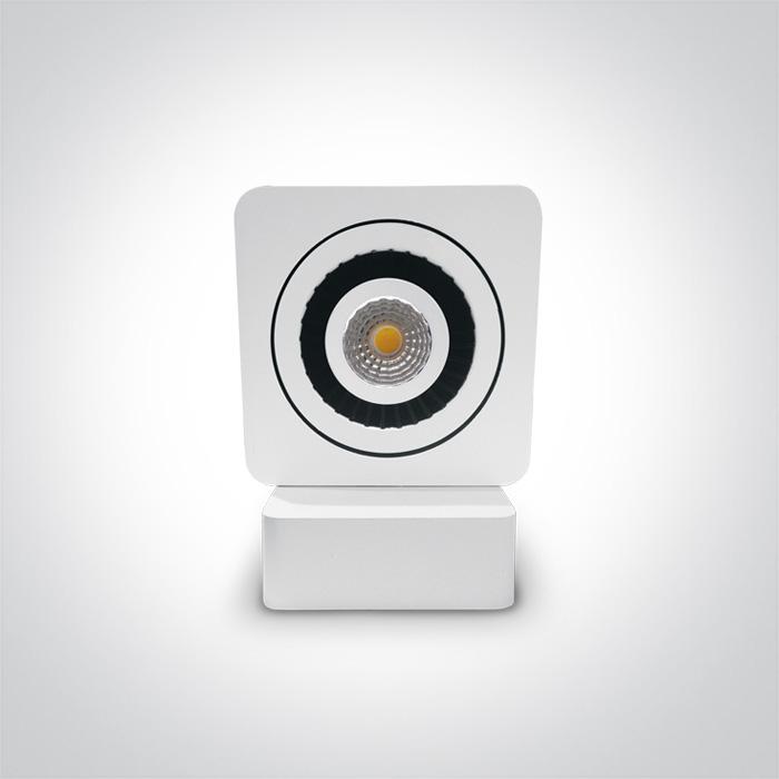 Wall & Ceiling Light White Rectangular Warm White LED built in 594lm 7W Aluminium One Light SKU:65107/W/W - Toplightco