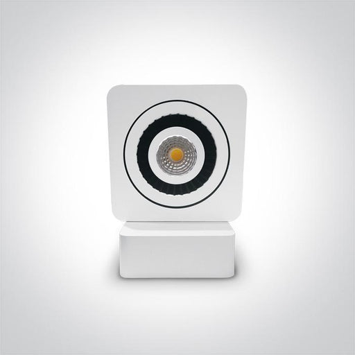 Wall & Ceiling Light White Rectangular Warm White LED built in 594lm 7W Aluminium One Light SKU:65107/W/W - Toplightco