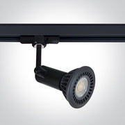 3 Circuit Tracklight Black Circular Replaceable lamp 75W Die Cast One Light SKU:65111AT/B - Toplightco