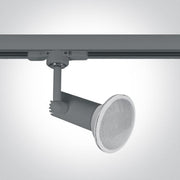 3 Circuit Tracklight Grey Circular Replaceable lamp Die Cast One Light SKU:65111AT/G - Toplightco