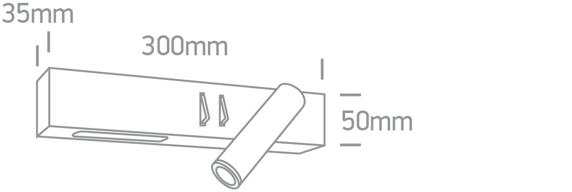 Black 3W LED + 6W side right light bedside adjustable fitting with 2 switches, IP20. 

Complete with 500mA and 700mA drivers.

 One Light SKU:65146A/B/W