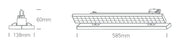White Smd Led 50w Warm White Linear Track Light Adjustable 230v One Light SKU:65168T/W/W - Toplightco