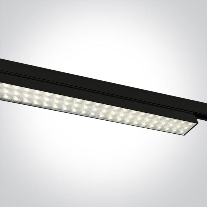 Black Led 60w Cool White Linear Track Light Ip20 230v - Toplightco