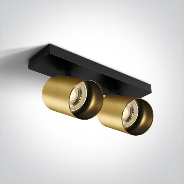 Wall Light Brushed Brass Rectangular Replaceable lamp 2x10W Aluminium One Light SKU:65205N/BBS - Toplightco