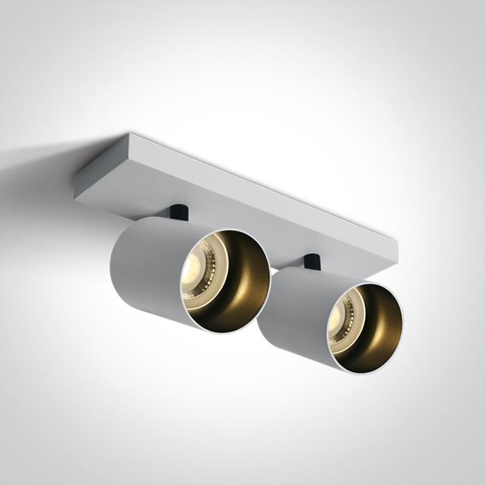 Wall Light White Rectangular Replaceable lamp 2x10W Aluminium One Light SKU:65205N/W - Toplightco