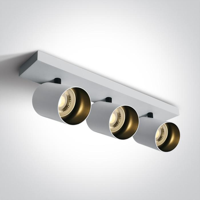 Wall Light White Rectangular Replaceable lamp 3x10W Aluminium One Light SKU:65305N/W - Toplightco