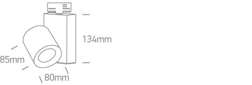 3 Circuit Tracklight White Circular Replaceable lamp Aluminium One Light SKU:65519T/W - Toplightco