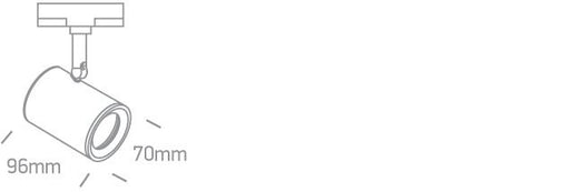 3 Circuit Tracklight Black Circular Replaceable GU10 lamp Aluminium One Light SKU:65520T/B - Toplightco