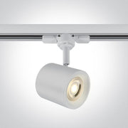 3 Circuit Tracklight White Circular Replaceable lamp Aluminium One Light SKU:65520T/W - Toplightco